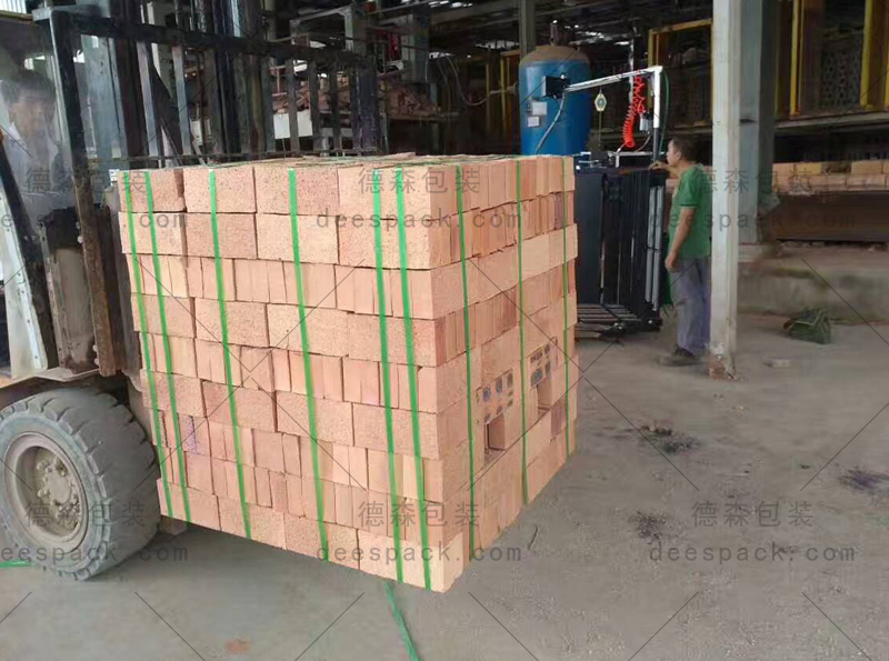 砖厂用塑钢带搭配手提式打包机捆扎怎么样？